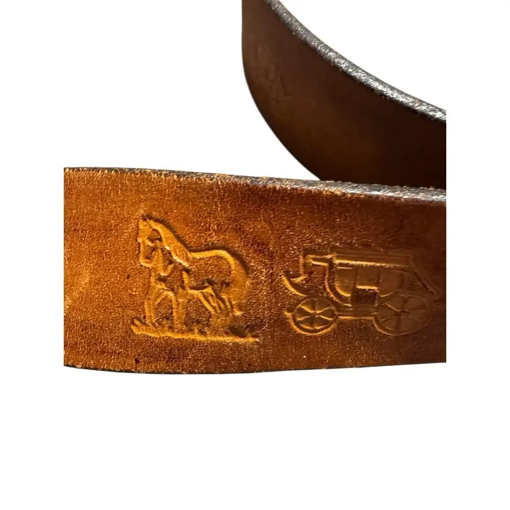 American Flag & Eagle Leather Belt